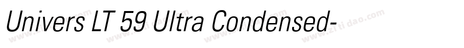 Univers LT 59 Ultra Condensed字体转换